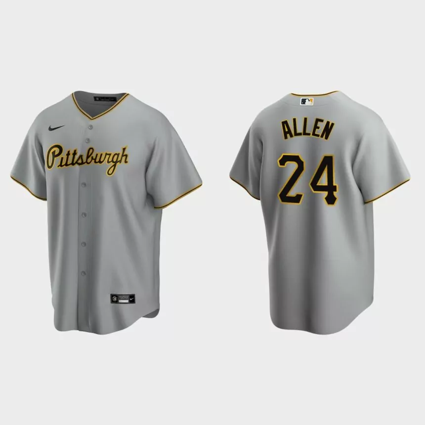 Pittsburgh Pirates Greg Allen Replica Road Jersey – Gray