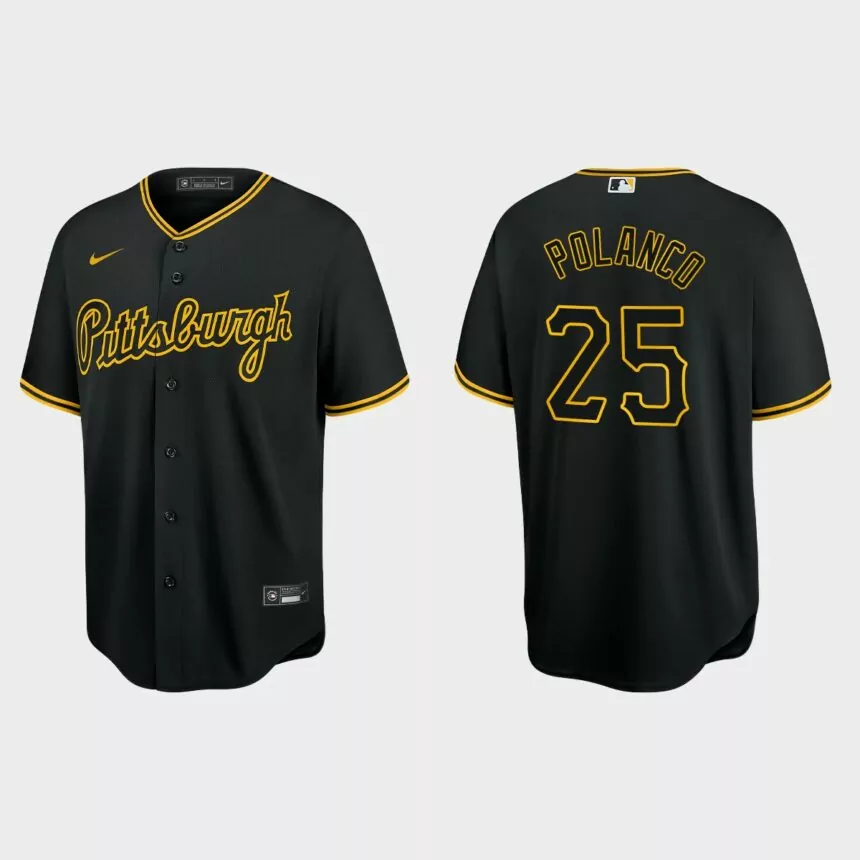 Pittsburgh Pirates Gregory Polanco Replica Baseball Jersey – Black