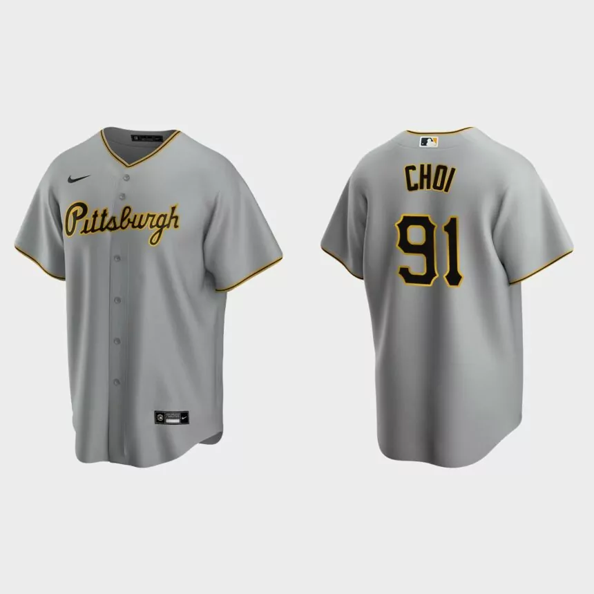 Pittsburgh Pirates Ji-Man Choi Replica Road Jersey – Gray