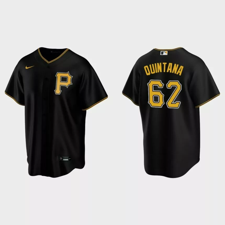 Pittsburgh Pirates Jose Quintana Replica Alternate Jersey – Black