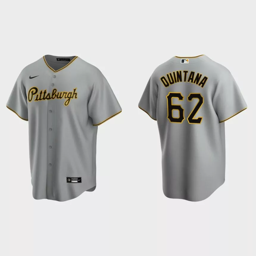 Pittsburgh Pirates Jose Quintana Replica Road Jersey – Gray