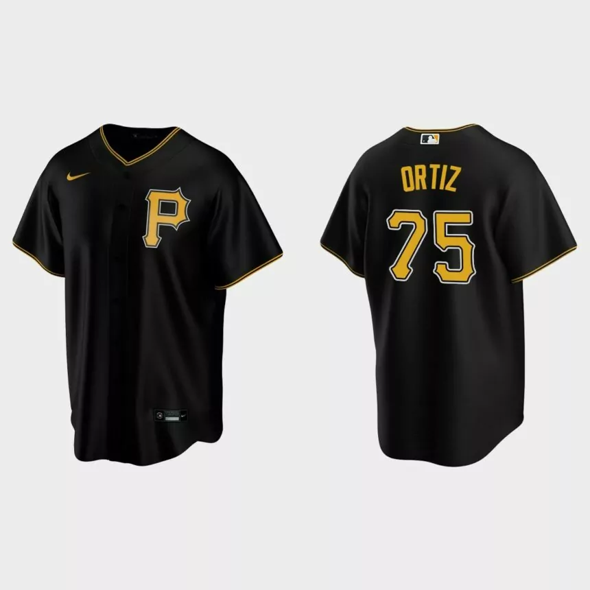 Pittsburgh Pirates Luis Ortiz Replica Alternate Jersey – Black