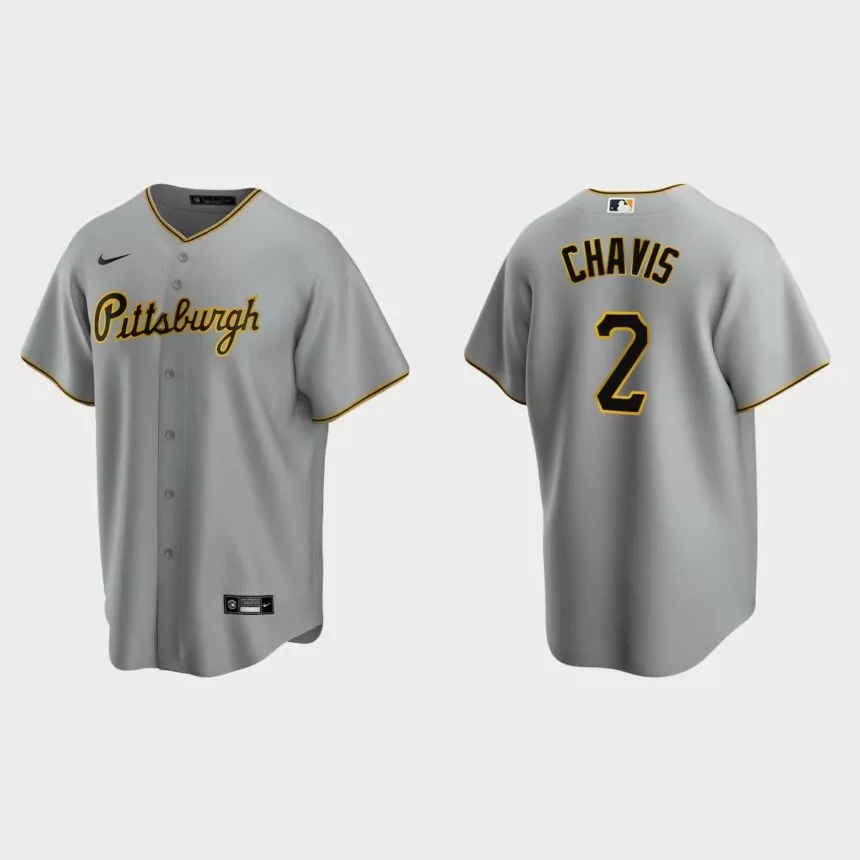 Pittsburgh Pirates Michael Chavis Replica Road Jersey – Gray