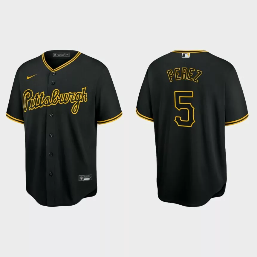 Pittsburgh Pirates Michael Perez Replica Baseball Jersey – Black