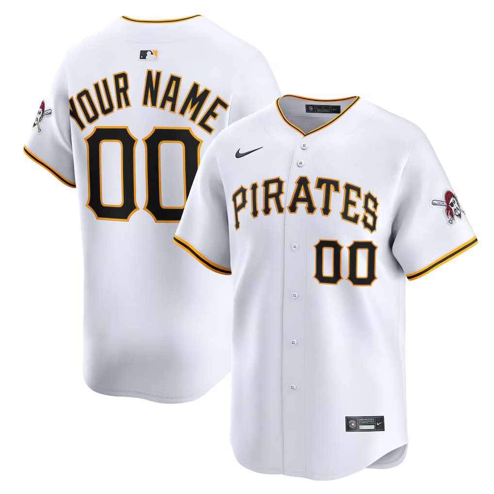 Pittsburgh Pirates Nike Home Limited Custom Jersey - White