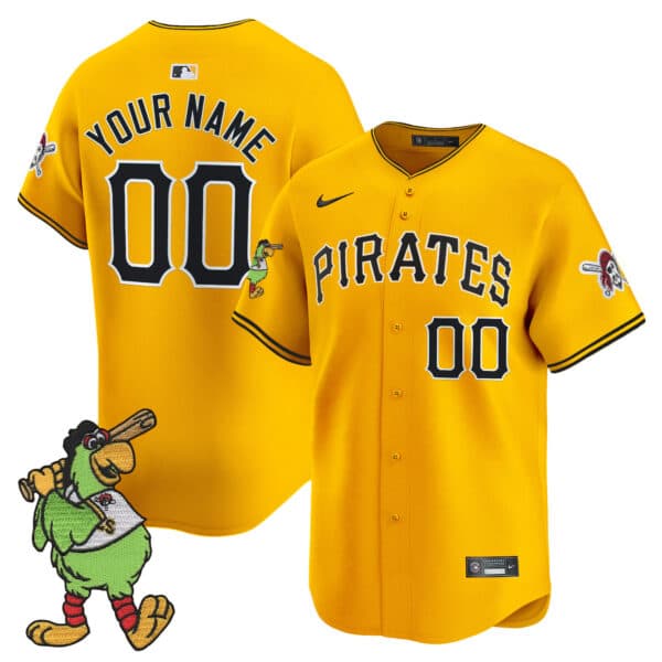 Pittsburgh Pirates Pirate Parrot Patch Vapor  Premier Limited Custom Jersey – All Stitched