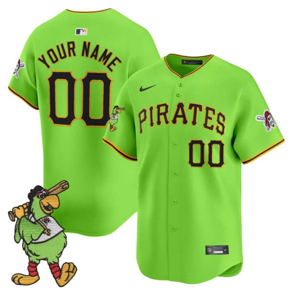 Pittsburgh Pirates Pirate Parrot Patch Vapor Premier Limited Custom Jersey – All Stitched