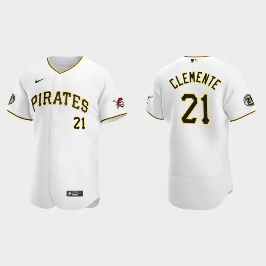Pittsburgh Pirates Roberto Clemente Day Authentic Jersey – White