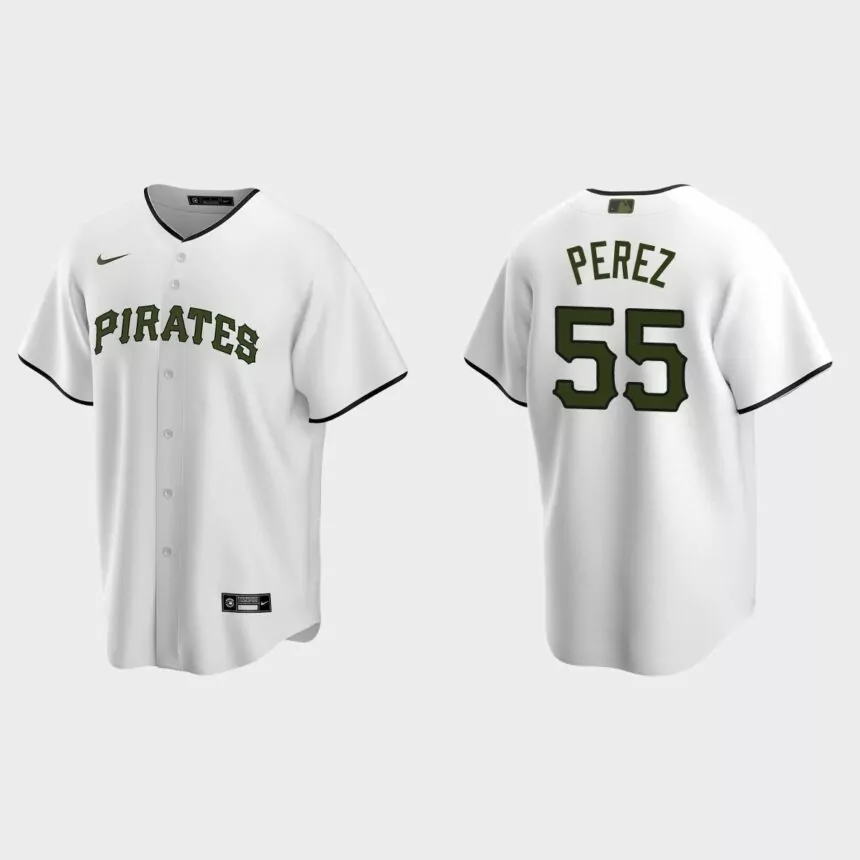 Pittsburgh Pirates Roberto Perez Replica Alternate Jersey – White