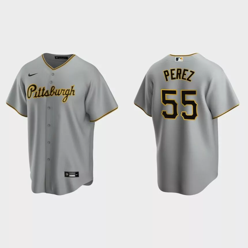 Pittsburgh Pirates Roberto Perez Replica Road Jersey – Gray