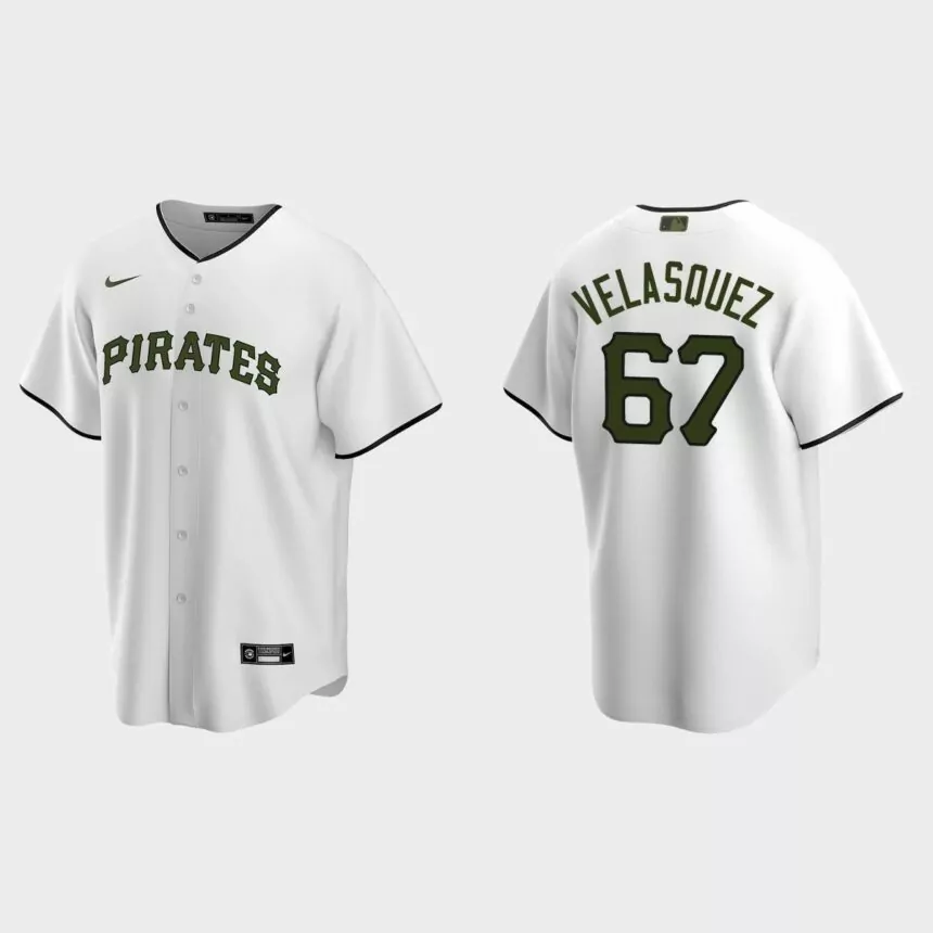 Pittsburgh Pirates Vince Velasquez Replica Alternate Jersey – White