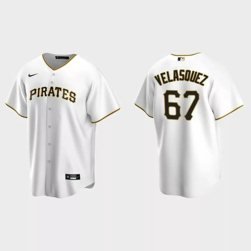Pittsburgh Pirates Vince Velasquez Replica Home Jersey – White