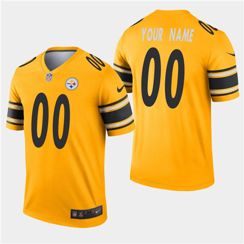 Pittsburgh Steelers #00 Custom Inverted Gold Legend Jersey