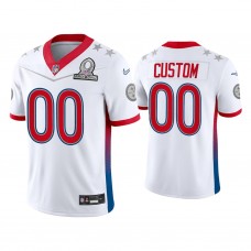 Pittsburgh Steelers #00 Custom White Game 2022 AFC Pro Bowl Jersey