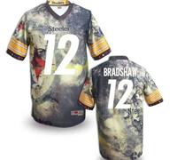 Pittsburgh Steelers #12 BRADSHAW Men's Stitched NFL Elite Fanatical Version Jersey (9)