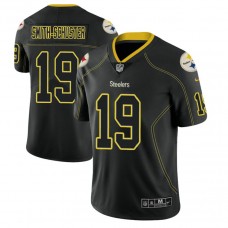 Pittsburgh Steelers #19 Juju Smith-Schuster 2018 Lights Out Color Rush Limited Black Jersey