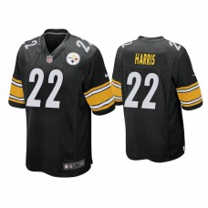 Pittsburgh Steelers #22 Najee Harris Black 2021 NFL Draft Game Jersey