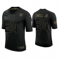 Pittsburgh Steelers #24 Benny Snell Jr. Black 2020 Salute to Service Limited Jersey