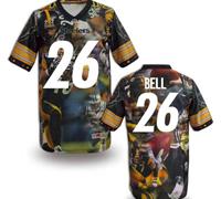 Pittsburgh Steelers #26 BELL Men's Stitched NFL Elite Fanatical Version Jersey (5)
