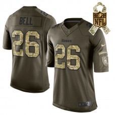 Pittsburgh Steelers #26 Le'Veon Bell Green Salute To Service Limited Jersey