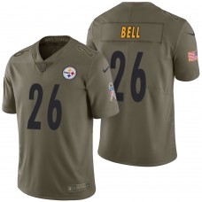 Pittsburgh Steelers #26 Le'Veon Bell Olive 2017 Salute to Service Limited Jersey
