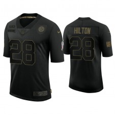 Pittsburgh Steelers #28 Mike Hilton Black 2020 Salute to Service Limited Jersey