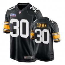 Pittsburgh Steelers #30 James Conner 1978 Throwback Super Bowl XIII Black Jersey