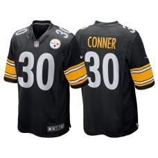Pittsburgh Steelers #30 James Conner Black Game Jersey