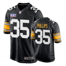 Pittsburgh Steelers #35 Dashaun Phillips 1978 Throwback Super Bowl XIII Black Jersey