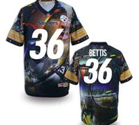 Pittsburgh Steelers #36 BETTIS Men's Stitched NFL Elite Fanatical Version Jersey (2)