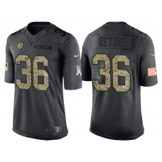 Pittsburgh Steelers #36 Jerome Bettis Anthracite 2016 Salute to Service Limited Jersey