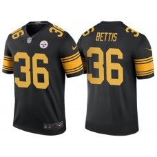 Pittsburgh Steelers #36 Jerome Bettis Black Color Rush Legend Jersey