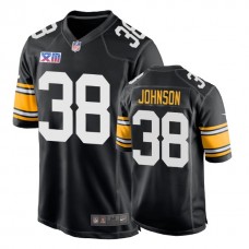Pittsburgh Steelers #38 Trey Johnson 1978 Throwback Super Bowl XIII Black Jersey