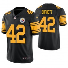 Pittsburgh Steelers #42 Morgan Burnett Black Color Rush Legend Jersey