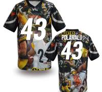Pittsburgh Steelers #43 POLAMALU Men's Stitched NFL Elite Fanatical Version Jersey (7)