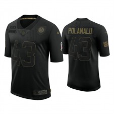 Pittsburgh Steelers #43 Troy Polamalu Black 2020 Salute to Service Limited Jersey