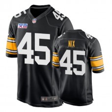 Pittsburgh Steelers #45 Roosevelt Nix 1978 Throwback Super Bowl XIII Black Jersey