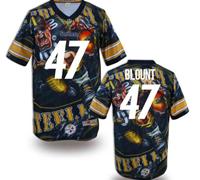 Pittsburgh Steelers #47 BLOUNT Men's Stitched NFL Elite Fanatical Version Jersey (1)