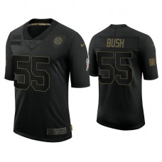 Pittsburgh Steelers #55 Devin Bush Black 2020 Salute to Service Limited Jersey