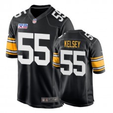 Pittsburgh Steelers #55 Keith Kelsey 1978 Throwback Super Bowl XIII Black Jersey