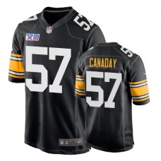 Pittsburgh Steelers #57 Kameron Canaday 1978 Throwback Super Bowl XIII Black Jersey