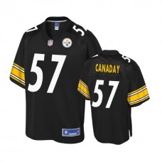 Pittsburgh Steelers #57 Kameron Canaday Balck Player Pro Line Jersey