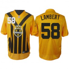 Pittsburgh Steelers #58 Jack Lambert Gold 1933s Throwback Elite Jersey