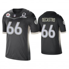 Pittsburgh Steelers #66 David DeCastro 2021 AFC Pro Bowl Game Anthracite Jersey