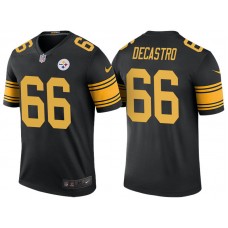 Pittsburgh Steelers #66 David DeCastro Black Color Rush Legend Jersey