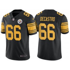 Pittsburgh Steelers #66 David DeCastro Black Vapor Untouchable Color Rush Limited Jersey