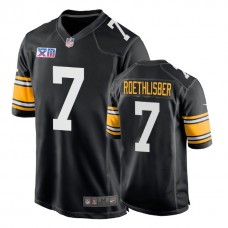 Pittsburgh Steelers #7 Ben Roethlisberger 1978 Throwback Super Bowl XIII Black Jersey