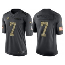 Pittsburgh Steelers #7 Ben Roethlisberger Anthracite 2016 Salute to Service Limited Jersey