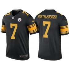 Pittsburgh Steelers #7 Ben Roethlisberger Black Color Rush Legend Jersey