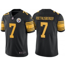 Pittsburgh Steelers #7 Ben Roethlisberger Black Color Rush Limited Jersey